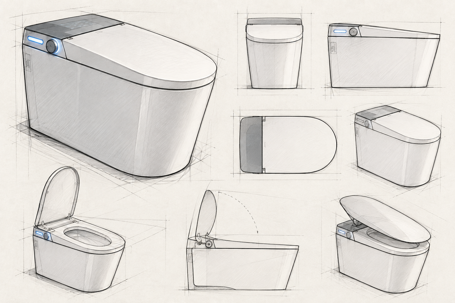 Concept sketches and form study