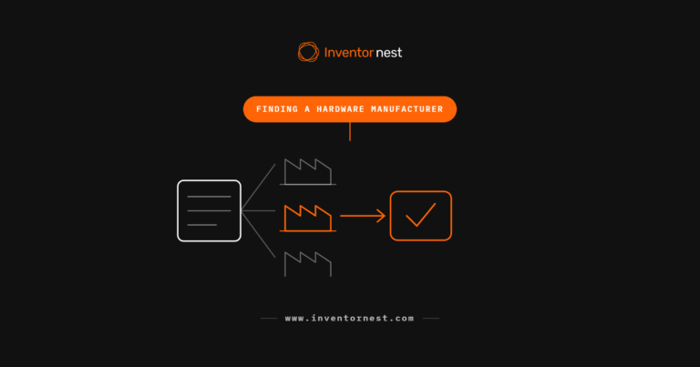 Featured diagram for the guide on finding and vetting the right manufacturer for a hardware product